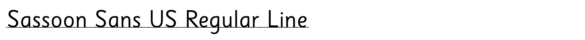 Sassoon Sans US Regular Line image